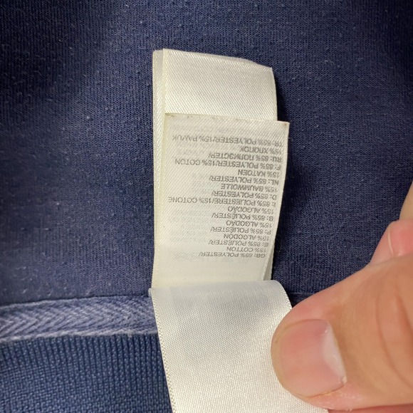 The North Face Jacket Mens XL Blue Full Zip Track Athletic Logo Sweatshirt - Picture 7 of 9